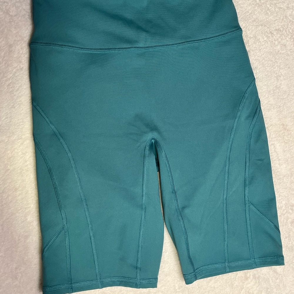 zuda Teal High-Rise Bike Shorts